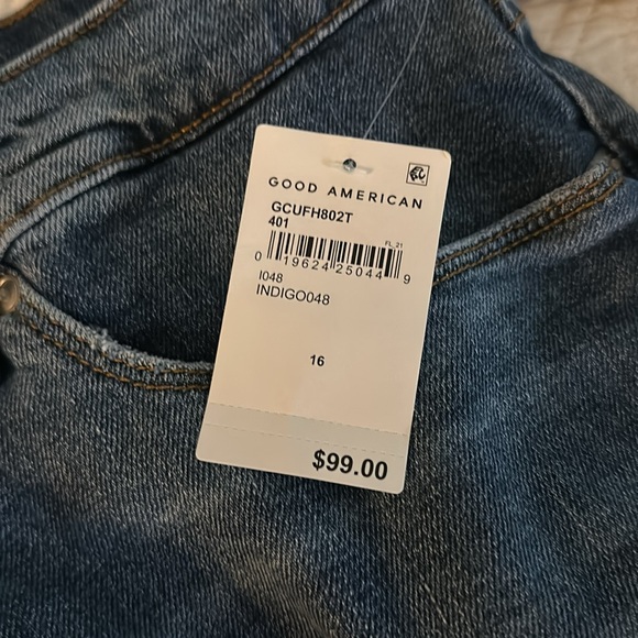 Good American cutoff denim shorts size 16 - Picture 4 of 6